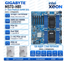 GIGABYTE MS73-HB1 + 2* Xeon Platinum 8490h (ES)